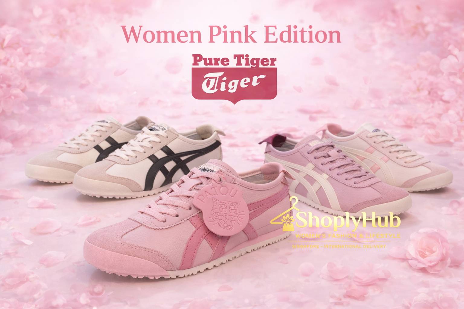 Pure Tiger Onitsuka Tiger MEXICO 66™ Women’s Pink Edition  Retro Fashion Sneakers  Trending Casual - detail 4