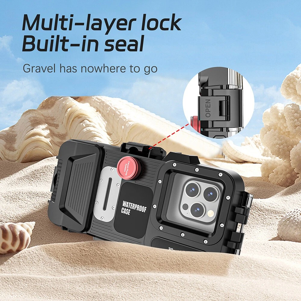 Underwater 98FT/30M Waterproof Diving Case Cover for iPhone 14 15 16 17 pro Max Samsung S24 Ultra - detail 9