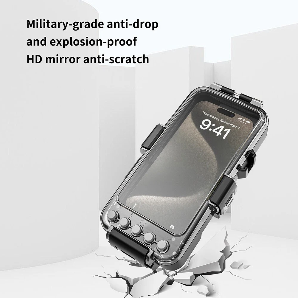 Underwater 98FT/30M Waterproof Diving Case Cover for iPhone 14 15 16 17 pro Max Samsung S24 Ultra - detail 2