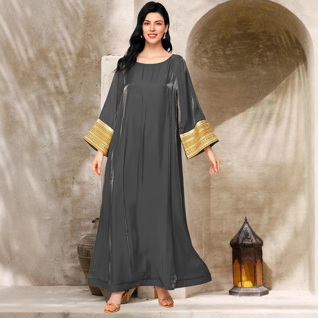 Arab Long Robe Jalabiya Muslim Saudi Abaya Women Party Dress Ramadan Dubai Eid Dresses Abayas Kaftan Islam - detail 6
