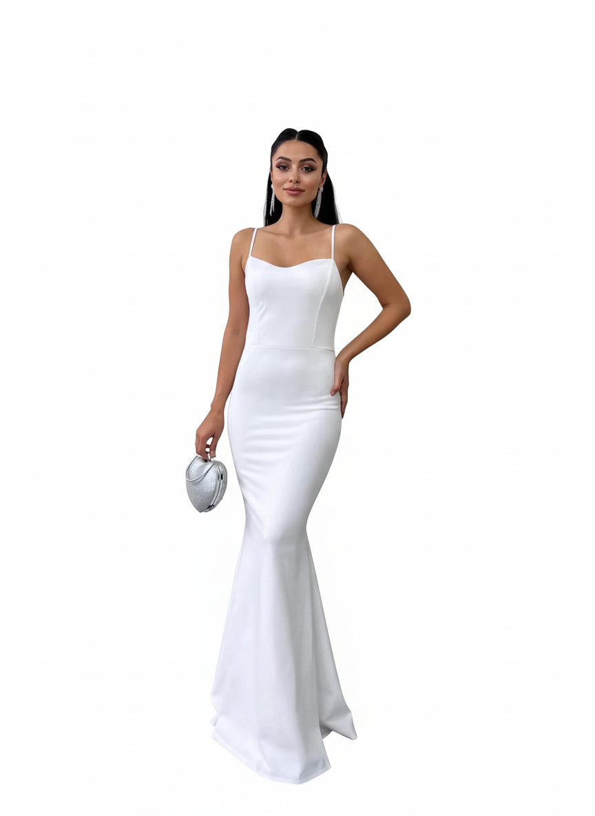 Elegant Arabic Women's Long Gown with Fish Tail Skirt High Collar Beaded Top Strapless Midi Dress for Middle East Ladies - detail 2