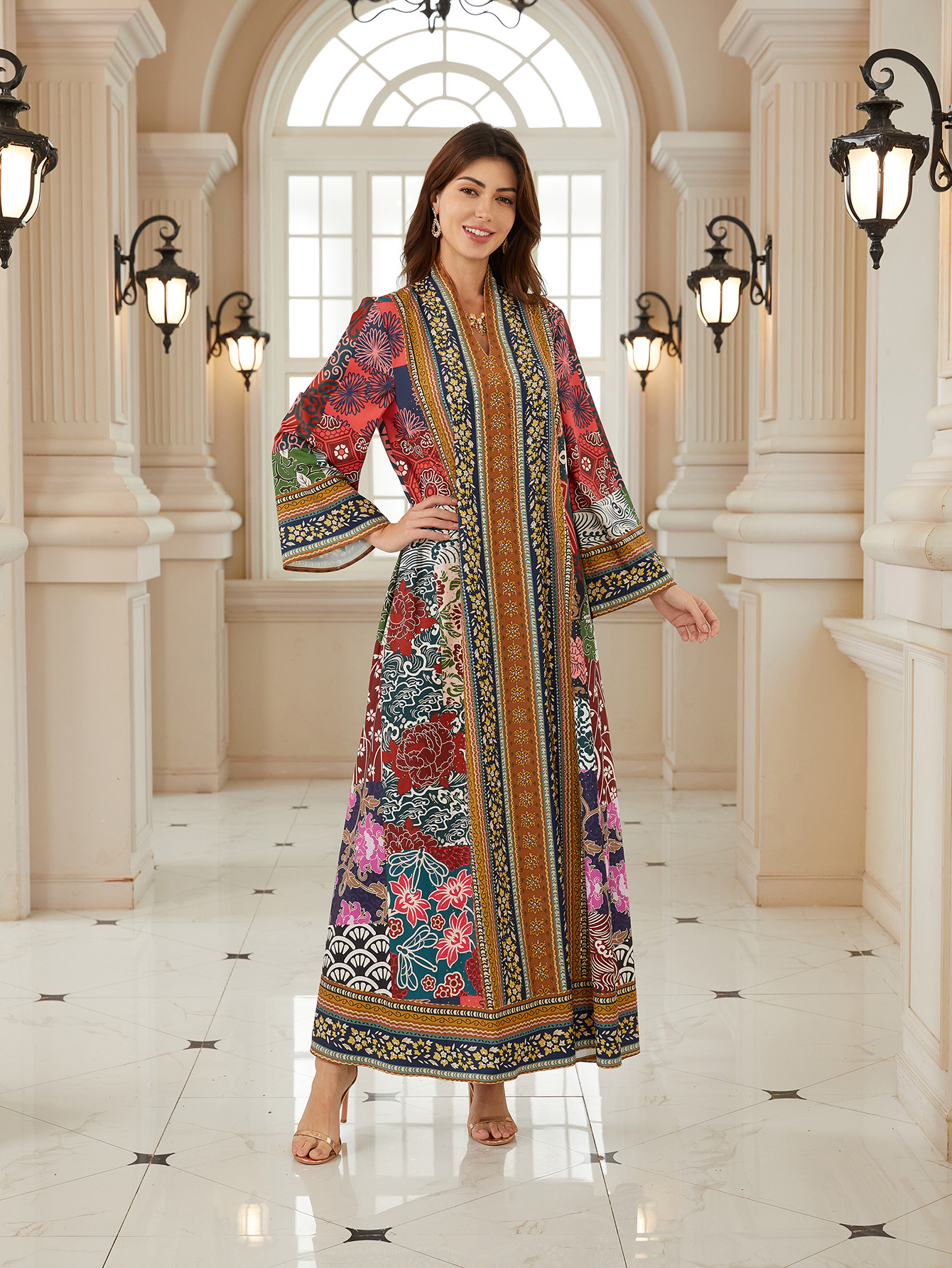 Luxurious Abaya Embroidered Floral Pullover Abaya Conservative Long Sleeve Abaya Designer Dubai Embroidered - detail 2