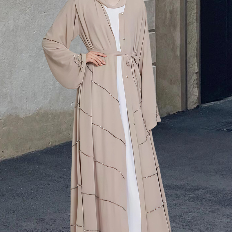Solid - Color Premium and Luxurious Robes for Spring and Summer. Beaded Dresses for Gatherings and Daily Wear - detail 5