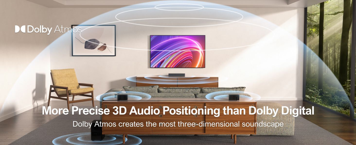 5.1 speaker system with Dolby Atmos 3D sound, 410W high-power home theater New - detail 4