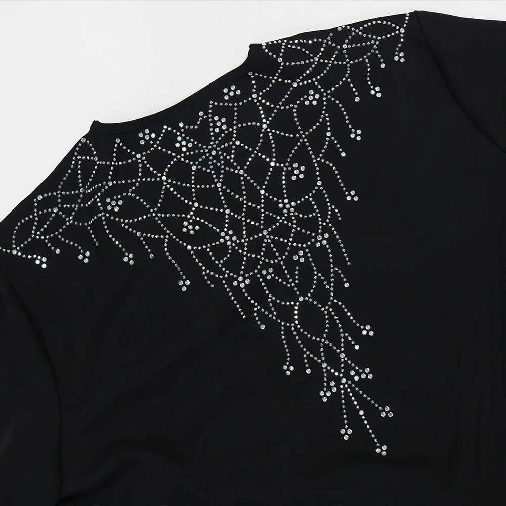 Ramadan Muslim Dress Women Hijab Abaya Khimar Jilbab Kebaya Loose Kaftan Robe Rhinestone Dresses Kimono Islam Clothing - detail 11