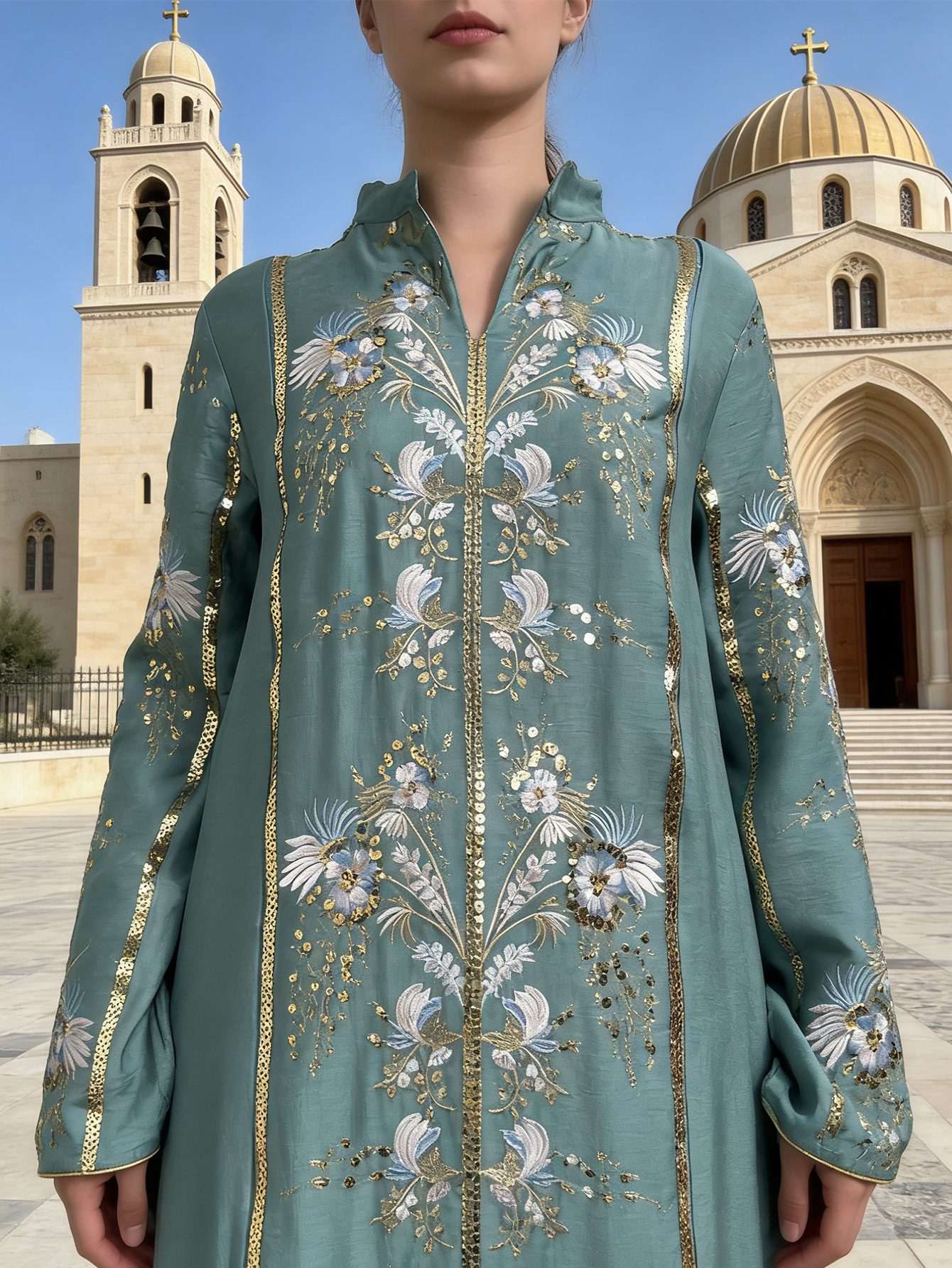 Abaya Women Party Dress Kaftan Jalabiya Elegant Muslim Dubai Ramadan Caftan long Robe - detail 12