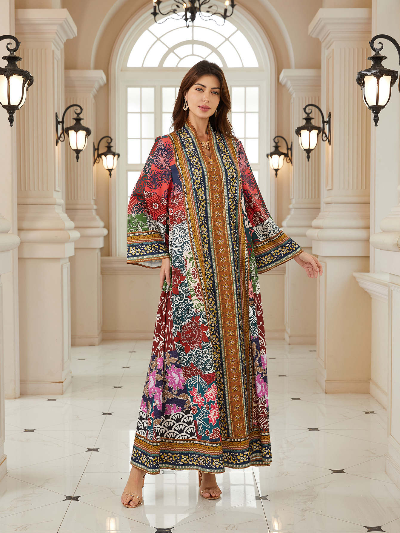Luxurious Abaya Embroidered Floral Pullover Abaya Conservative Long Sleeve Abaya Designer Dubai Embroidered - detail 3