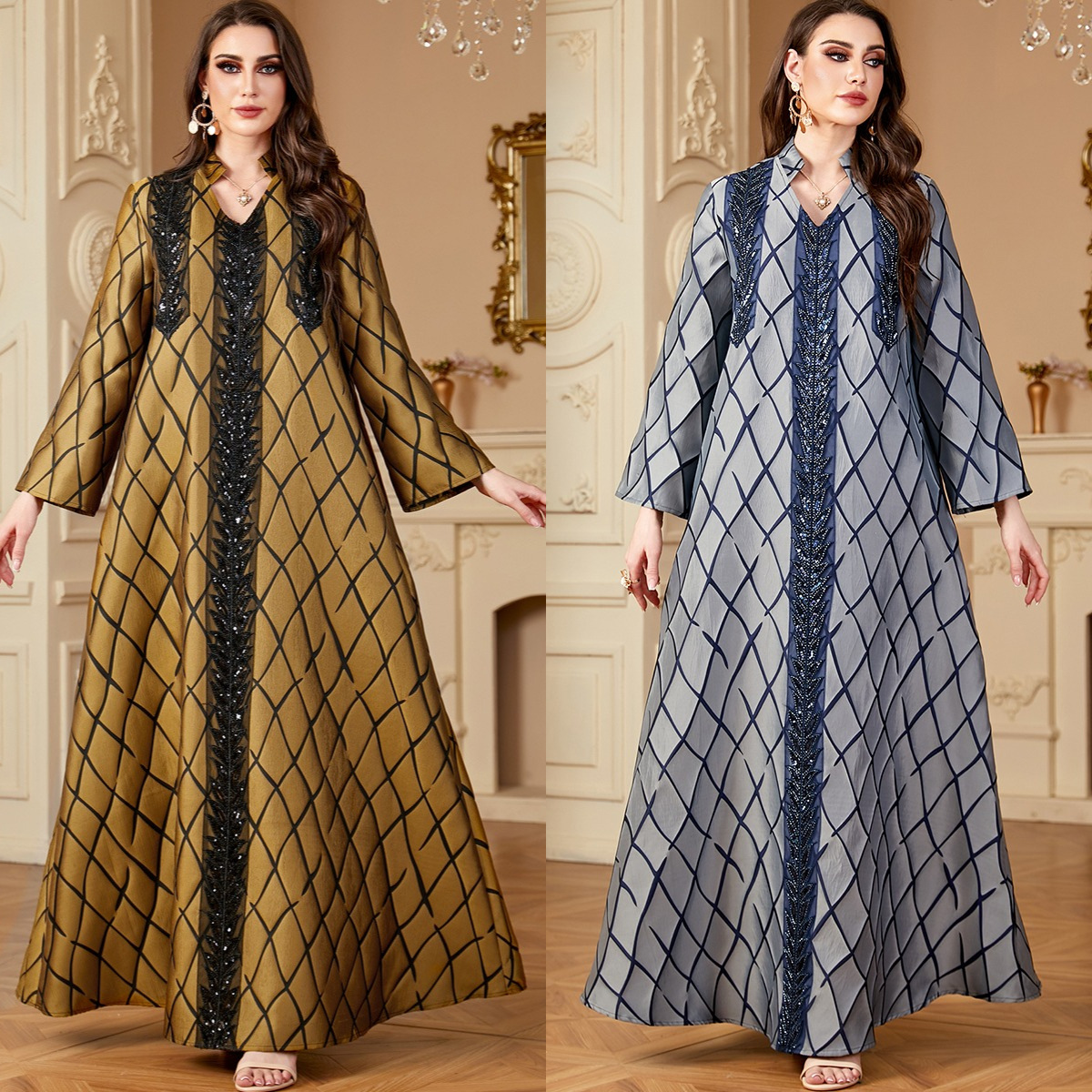 Modest Dress Jalabiya Ramadan Muslim Abaya for Women Party Dresses Dubai Abayas Kaftan Islam Arab Long Robe - detail 4