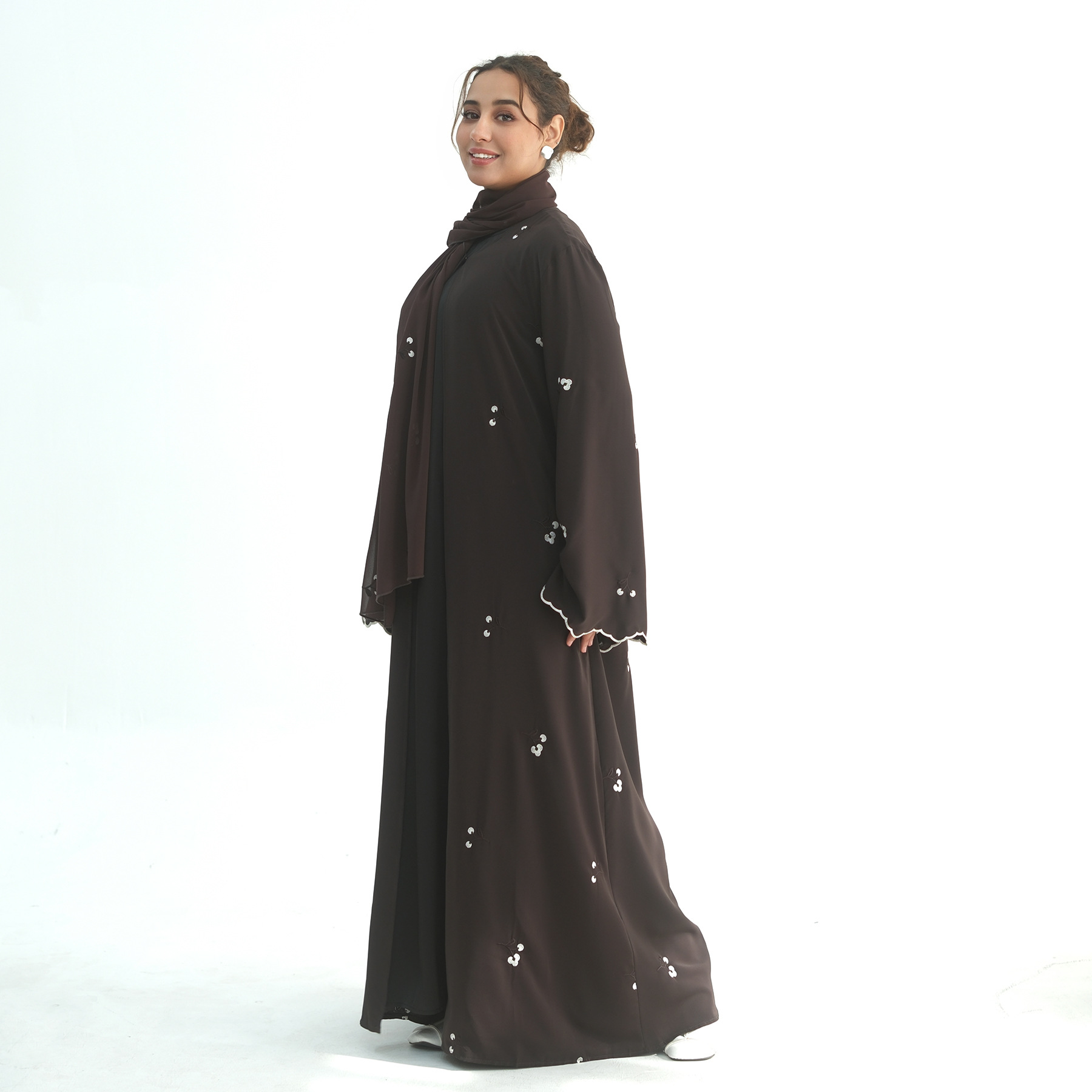Women Abaya Muslim Cardiagn Dress Prayer Embrodery Open Caftan Abayas Dubai Party Dresses Kaftan Robe Longue - detail 10