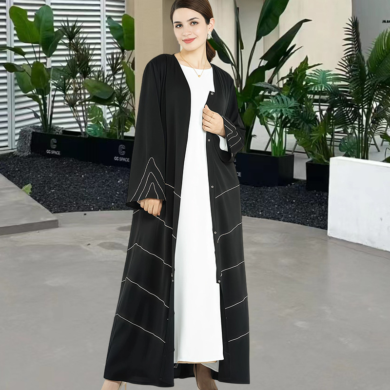 Solid - Color Premium and Luxurious Robes for Spring and Summer. Beaded Dresses for Gatherings and Daily Wear - detail 1
