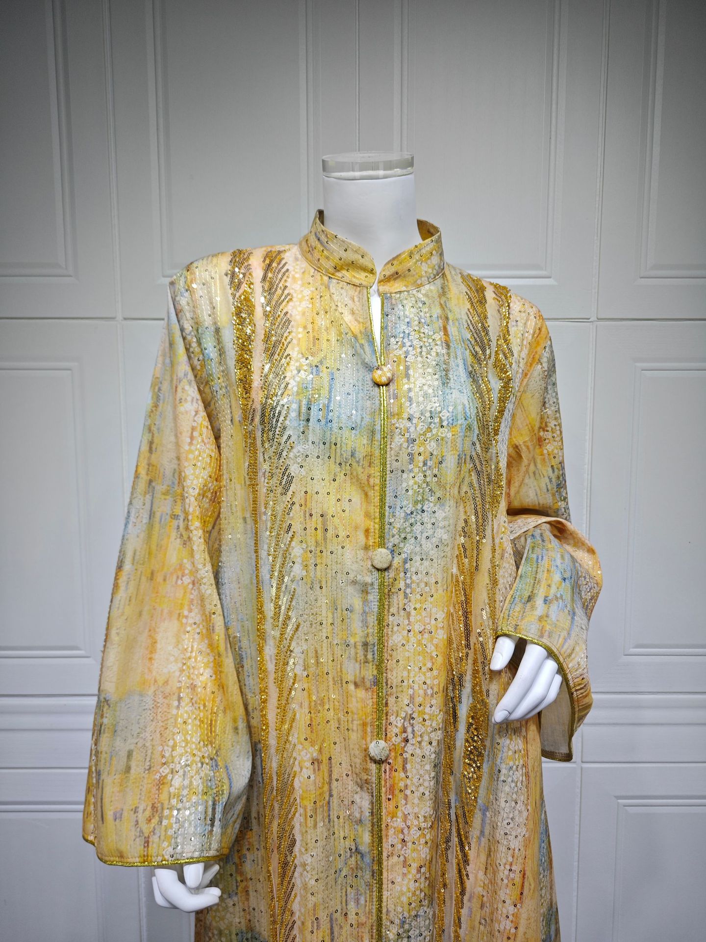 Women Dress Muslim Prayer Abaya Sequins Embroidery Abayas Dubai Islam Party Kaftan Robe Longue - detail 3