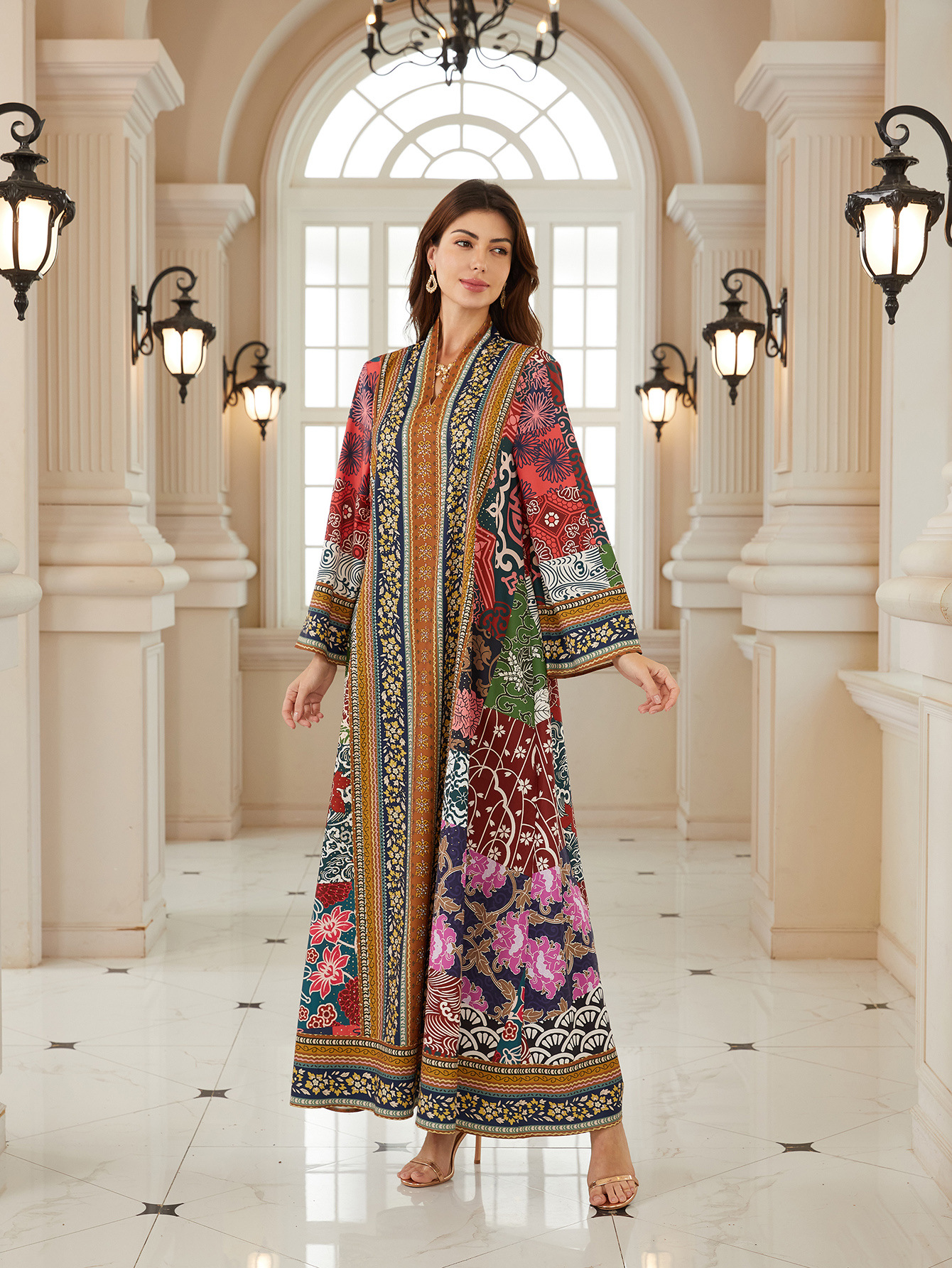 Luxurious Abaya Embroidered Floral Pullover Abaya Conservative Long Sleeve Abaya Designer Dubai Embroidered - detail 4