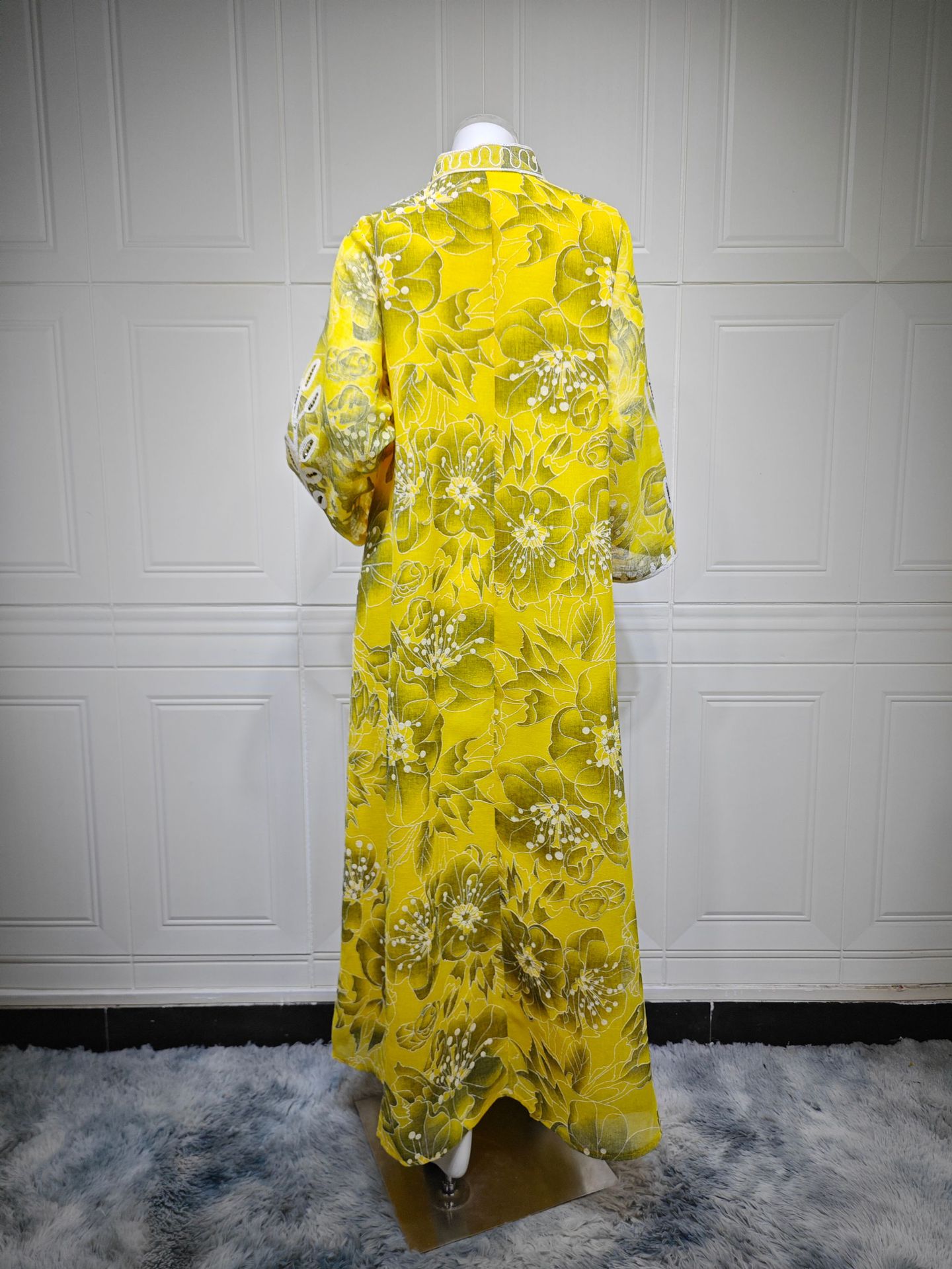 Long Dress Women Eid Muslim Abaya Party Dresses Embroidery Dubai Abayas Ramadan Kaftan Islam Arab Jalabiya Robe - detail 6