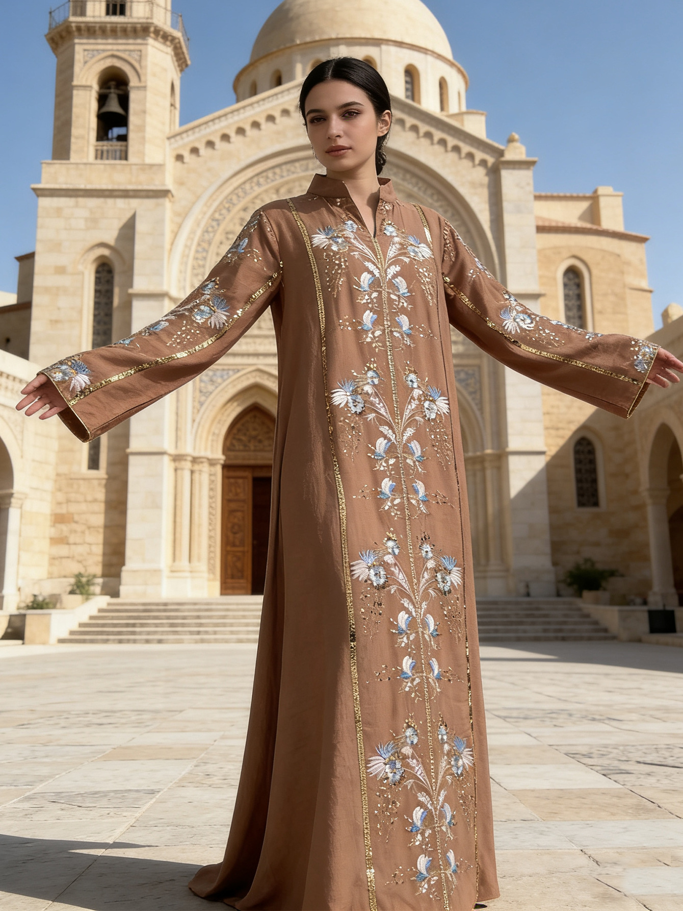 Abaya Women Party Dress Kaftan Jalabiya Elegant Muslim Dubai Ramadan Caftan long Robe - detail 3