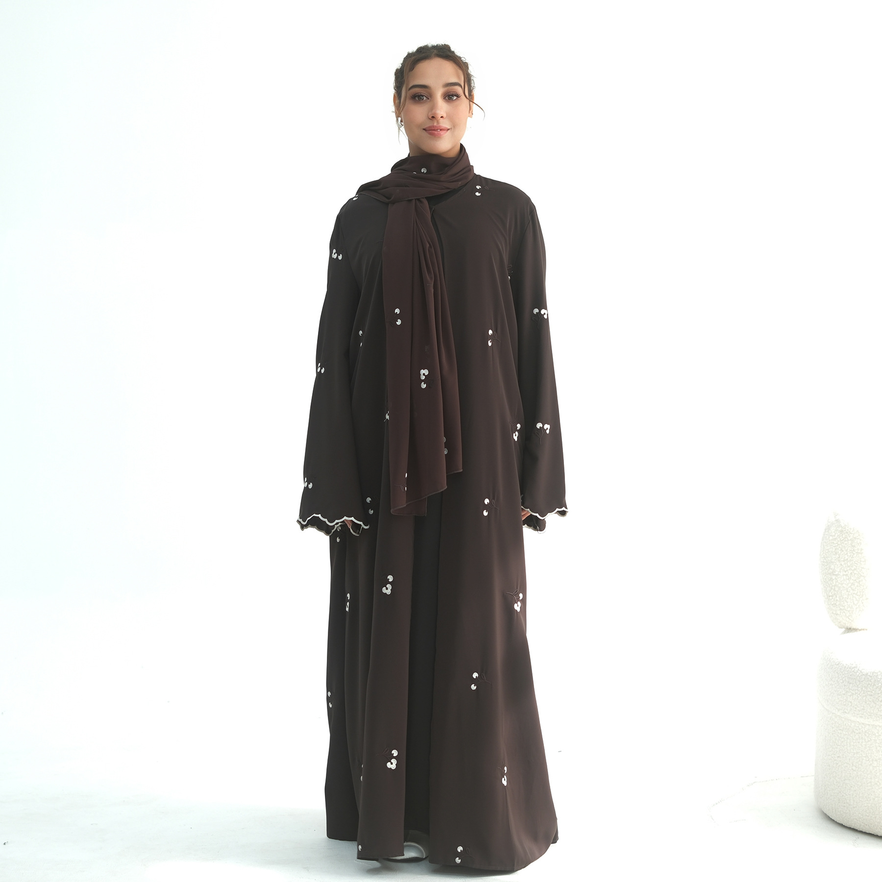 Women Abaya Muslim Cardiagn Dress Prayer Embrodery Open Caftan Abayas Dubai Party Dresses Kaftan Robe Longue - detail 8