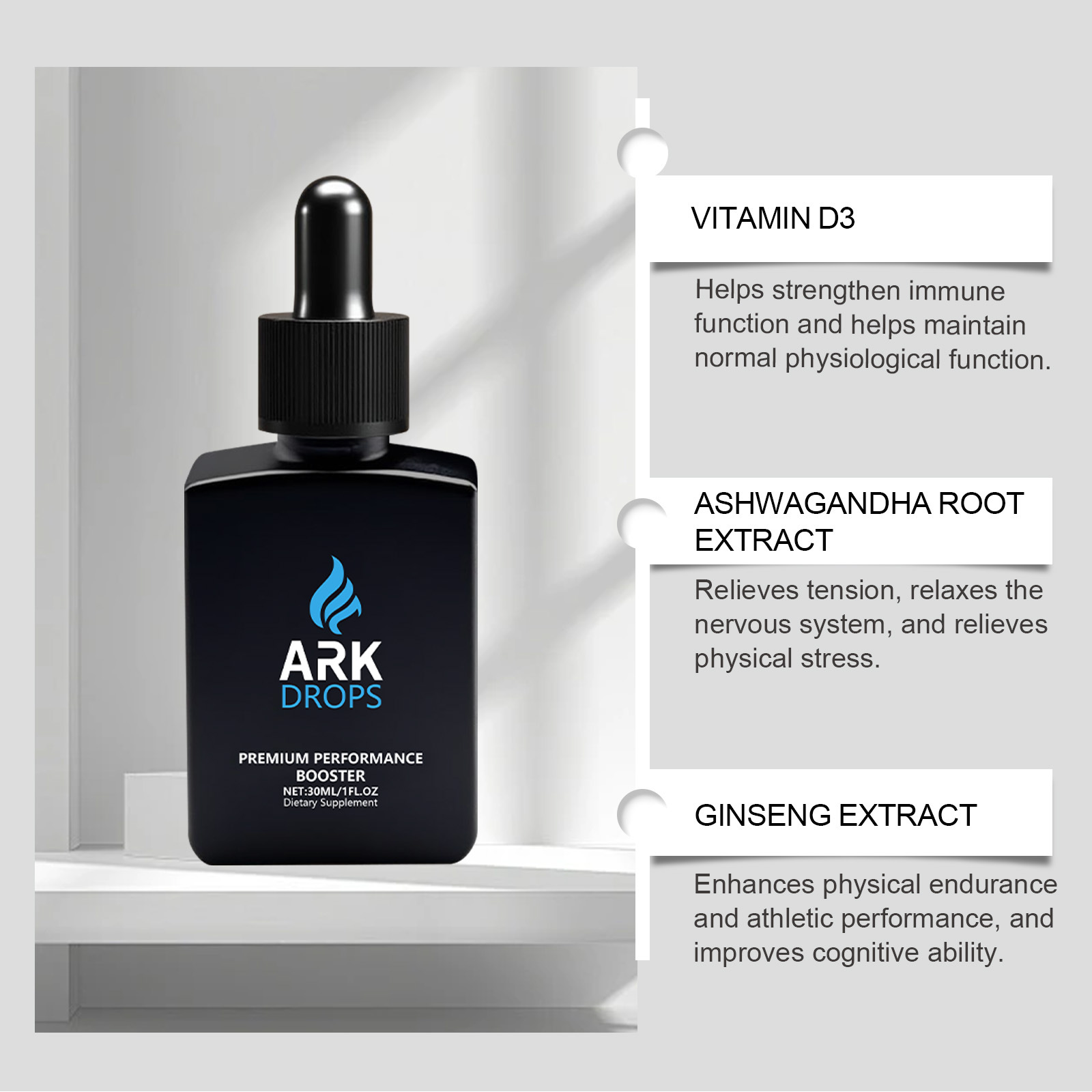Ark Drops Energy Booster Natural Focus & Performance Fast Results - detail 5