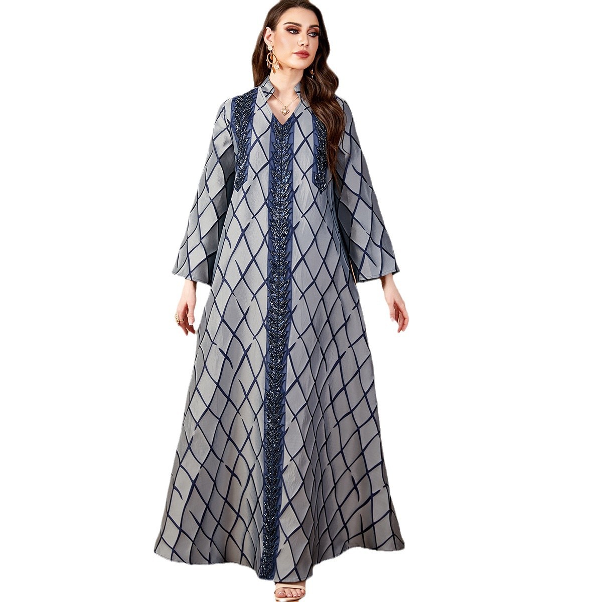 Modest Dress Jalabiya Ramadan Muslim Abaya for Women Party Dresses Dubai Abayas Kaftan Islam Arab Long Robe - detail 8