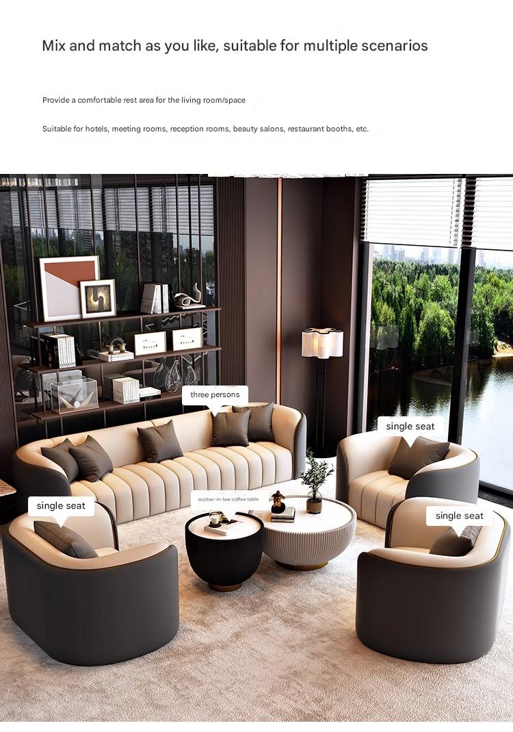 Luxury European Sofa Inspired by Arabian Design Elegant 2‑Seater for Office Salon Reception Hotel Lounge & Living Room - detail 9