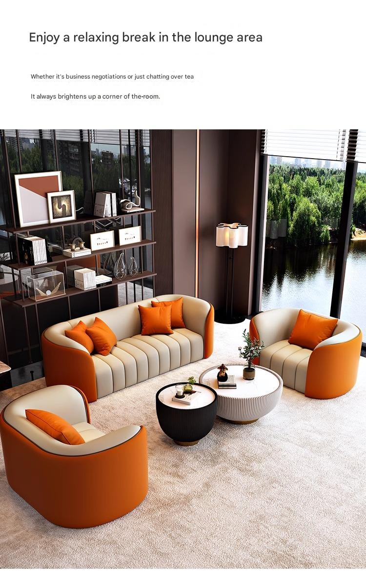 Luxury European Sofa Inspired by Arabian Design Elegant 2‑Seater for Office Salon Reception Hotel Lounge & Living Room - detail 11