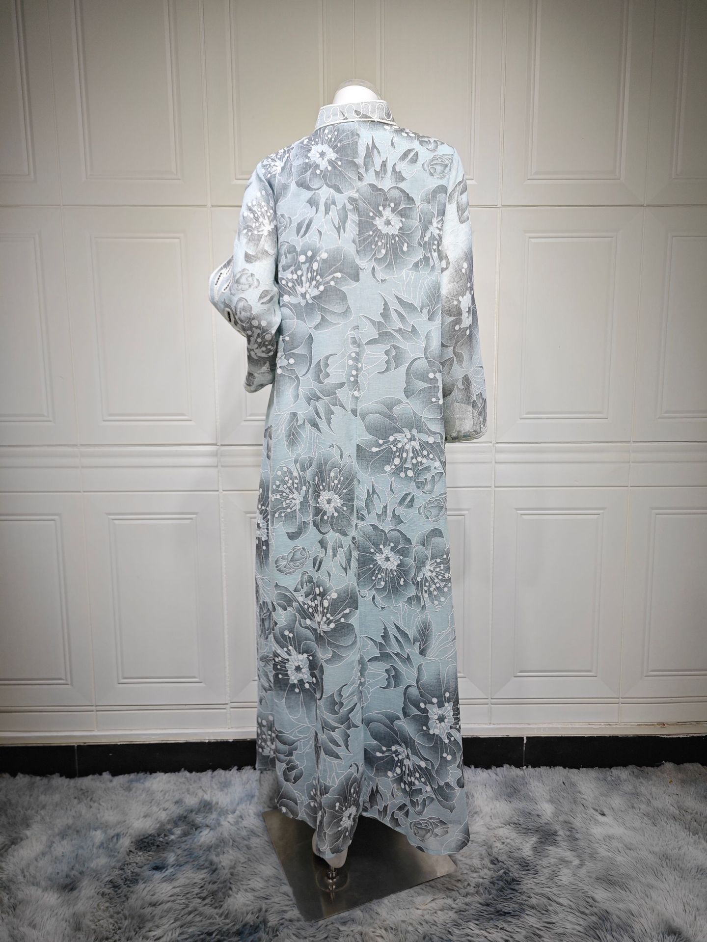 Long Dress Women Eid Muslim Abaya Party Dresses Embroidery Dubai Abayas Ramadan Kaftan Islam Arab Jalabiya Robe - detail 10