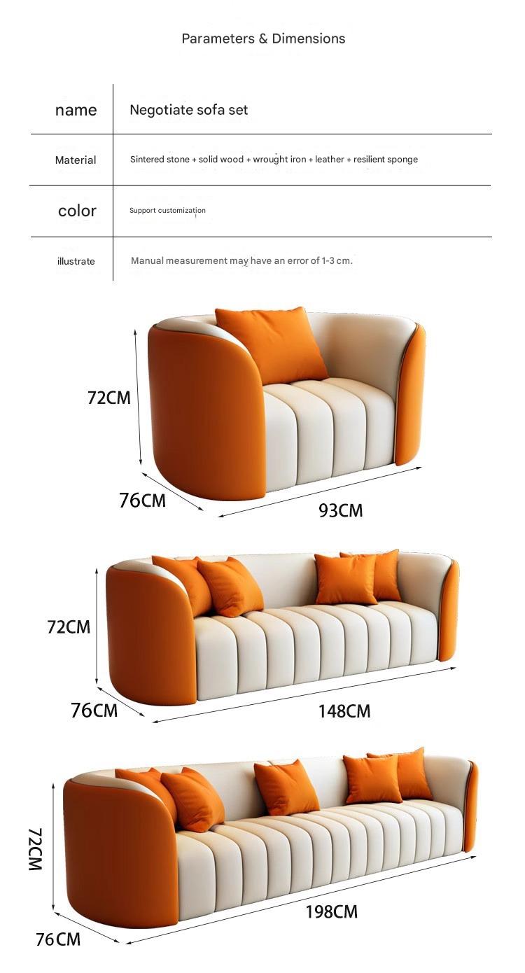 Luxury European Sofa Inspired by Arabian Design Elegant 2‑Seater for Office Salon Reception Hotel Lounge & Living Room - detail 1