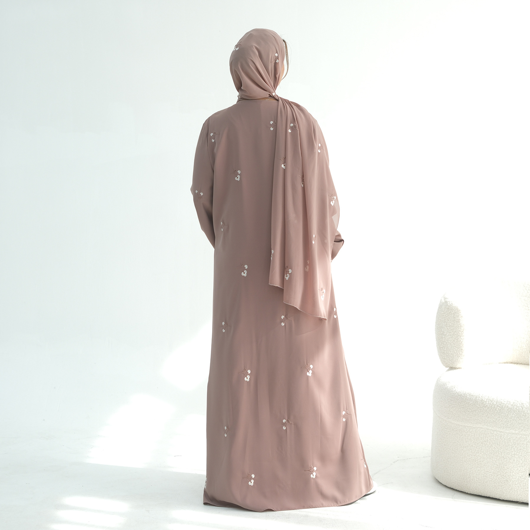Women Abaya Muslim Cardiagn Dress Prayer Embrodery Open Caftan Abayas Dubai Party Dresses Kaftan Robe Longue - detail 7