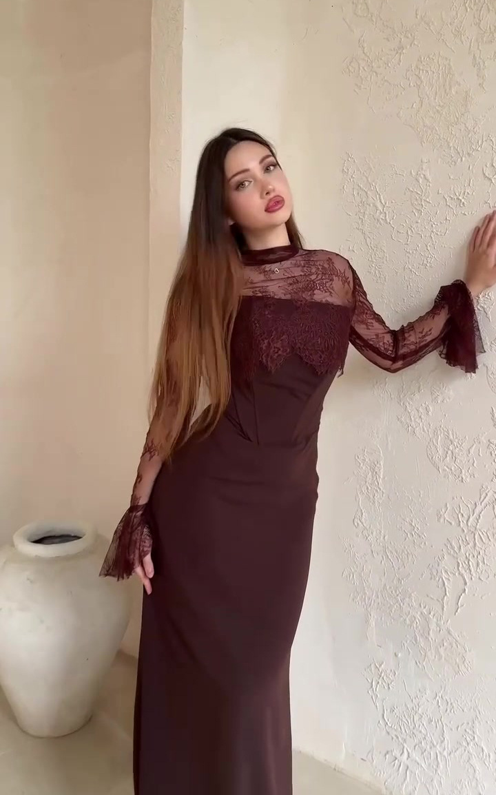 Thinyfull Saudi Arabia Mermaid Prom Evening Dresses Long Sleeve Lace Maxi Party Dress 2 Pieces Cocktail Prom Gowns - detail 7