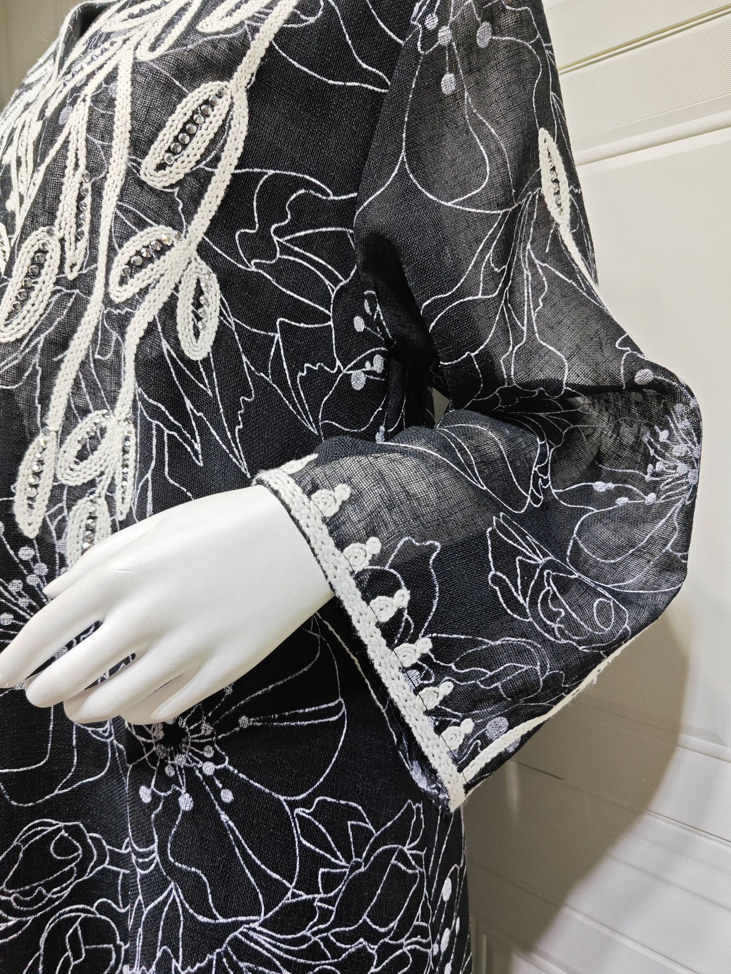 Long Dress Women Eid Muslim Abaya Party Dresses Embroidery Dubai Abayas Ramadan Kaftan Islam Arab Jalabiya Robe - detail 4