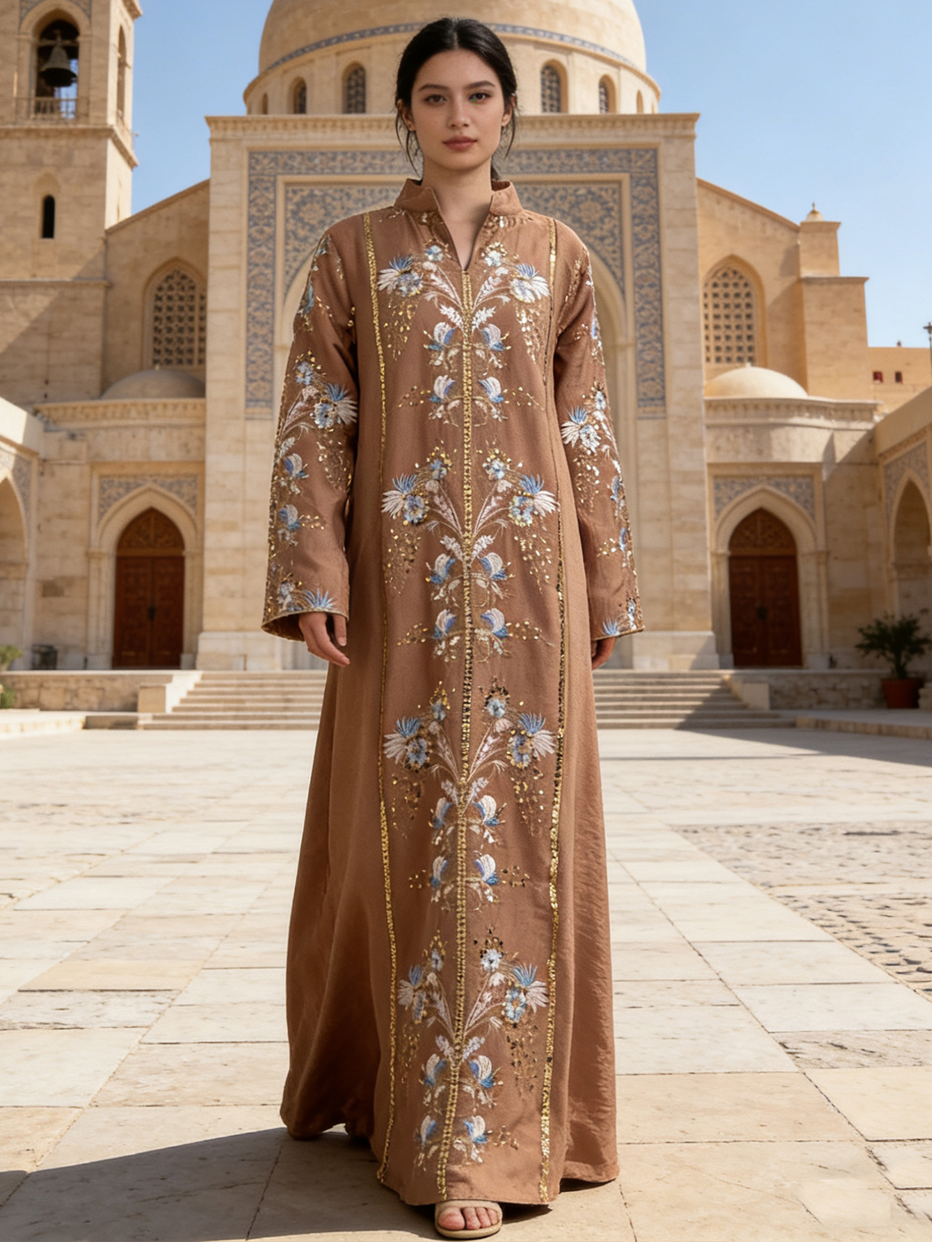 Abaya Women Party Dress Kaftan Jalabiya Elegant Muslim Dubai Ramadan Caftan long Robe - detail 5