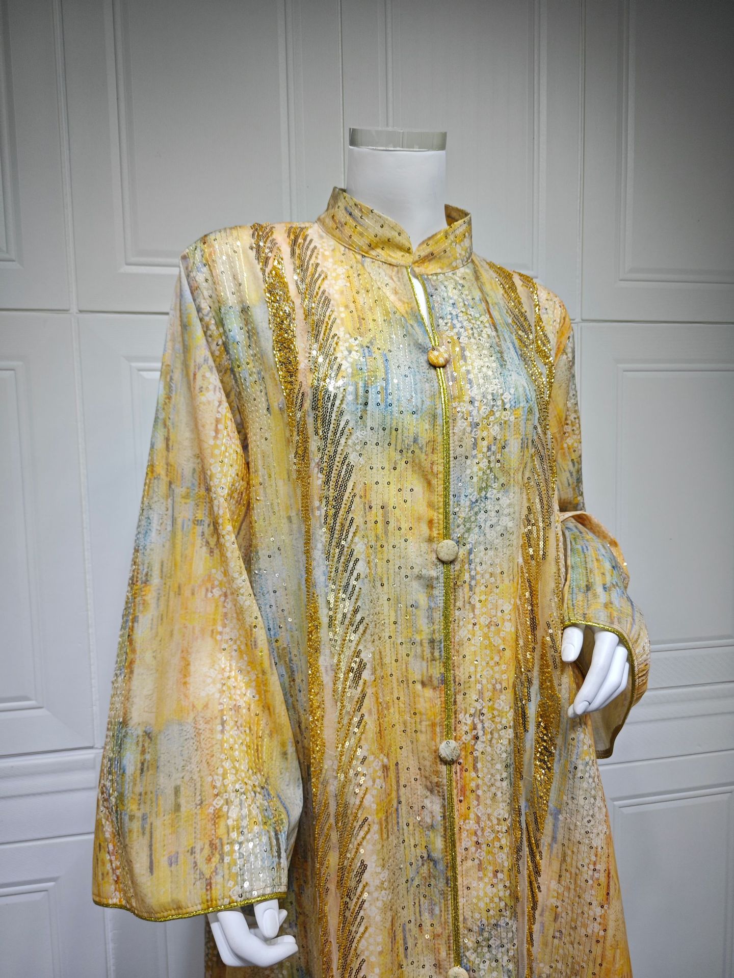 Women Dress Muslim Prayer Abaya Sequins Embroidery Abayas Dubai Islam Party Kaftan Robe Longue - detail 6