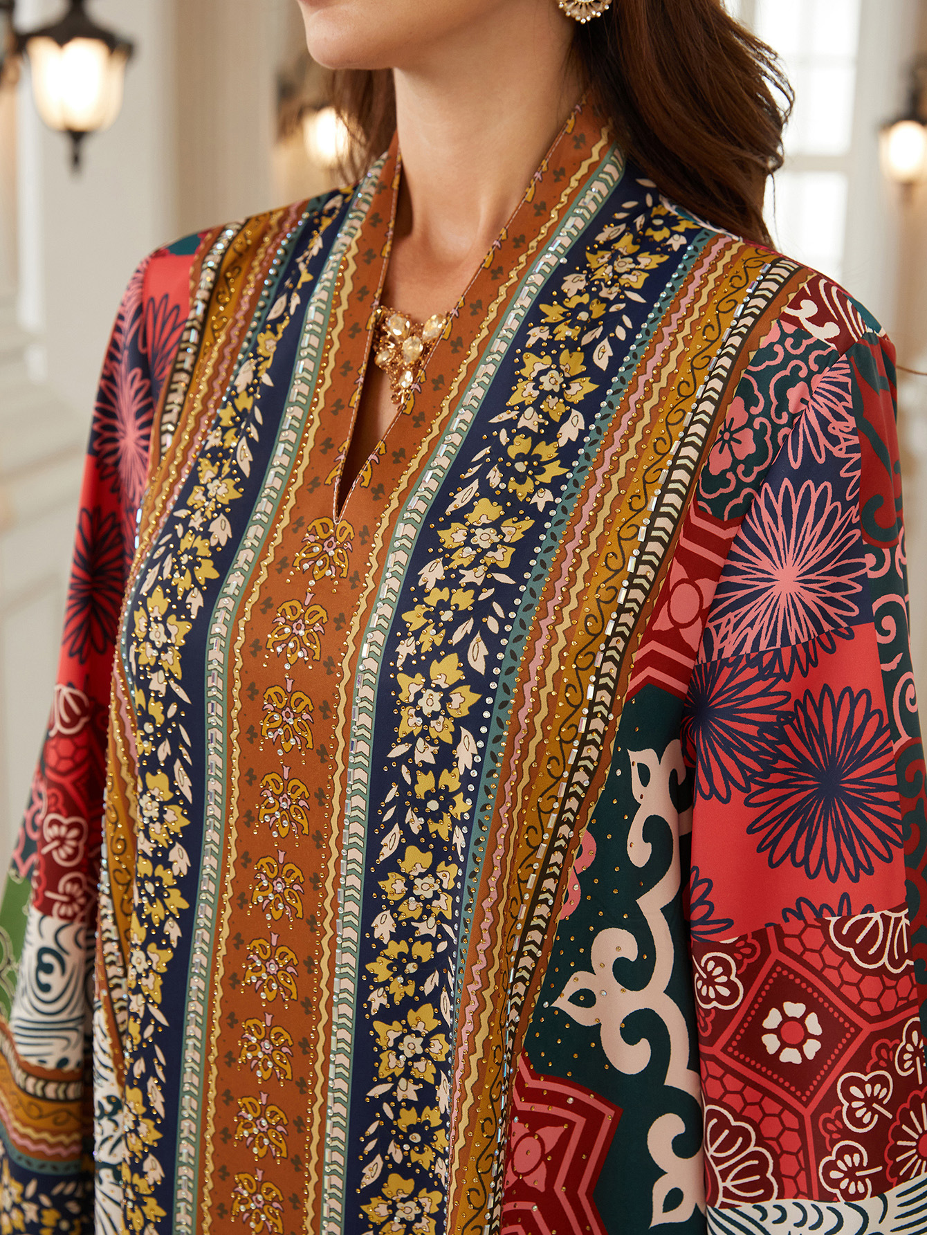 Luxurious Abaya Embroidered Floral Pullover Abaya Conservative Long Sleeve Abaya Designer Dubai Embroidered - detail 5
