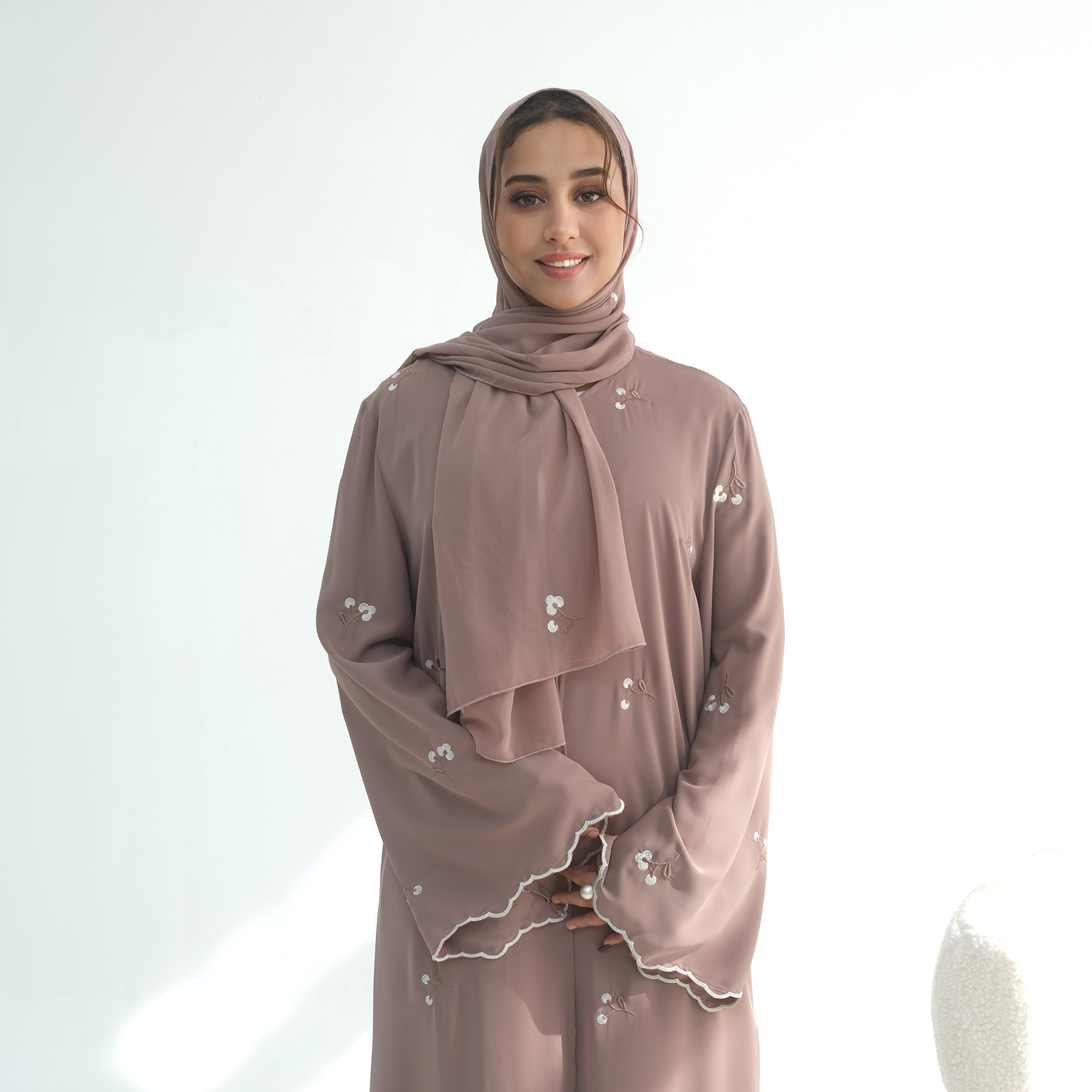 Women Abaya Muslim Cardiagn Dress Prayer Embrodery Open Caftan Abayas Dubai Party Dresses Kaftan Robe Longue - detail 5