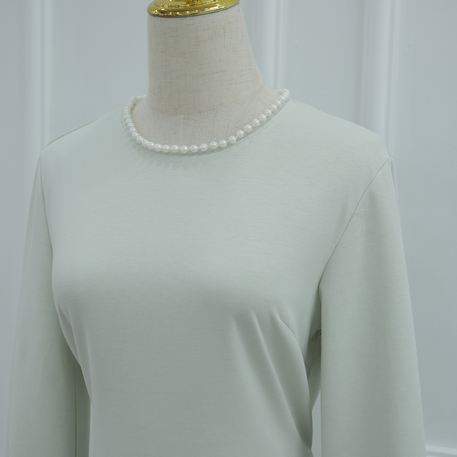 Evening Dresses Pearls Luxury Dubai O-Neck Formal Muslim Prom Gowns Beaded Shawl + Long-Sleeved Dress - detail 10
