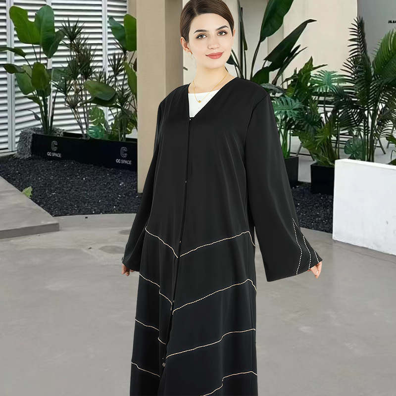 Solid - Color Premium and Luxurious Robes for Spring and Summer. Beaded Dresses for Gatherings and Daily Wear - detail 2