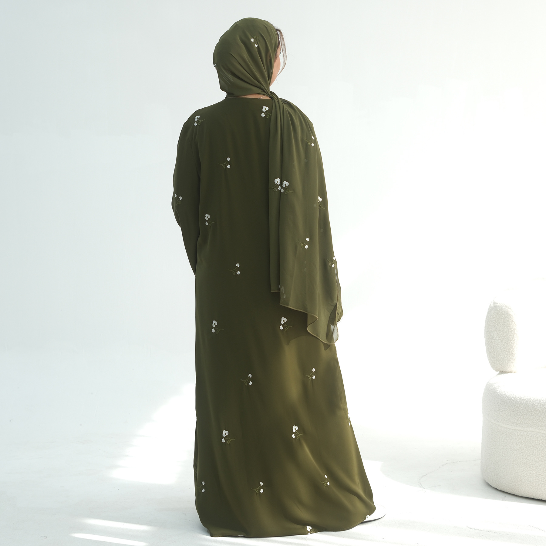 Women Abaya Muslim Cardiagn Dress Prayer Embrodery Open Caftan Abayas Dubai Party Dresses Kaftan Robe Longue - detail 4
