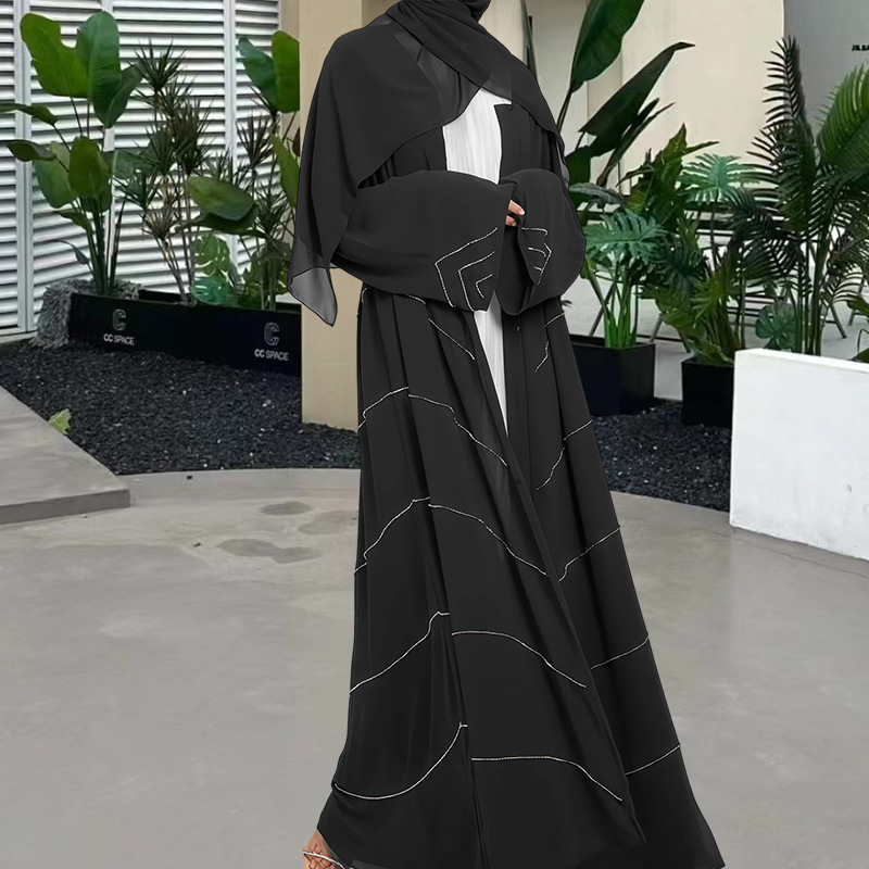Solid - Color Premium and Luxurious Robes for Spring and Summer. Beaded Dresses for Gatherings and Daily Wear - detail 7