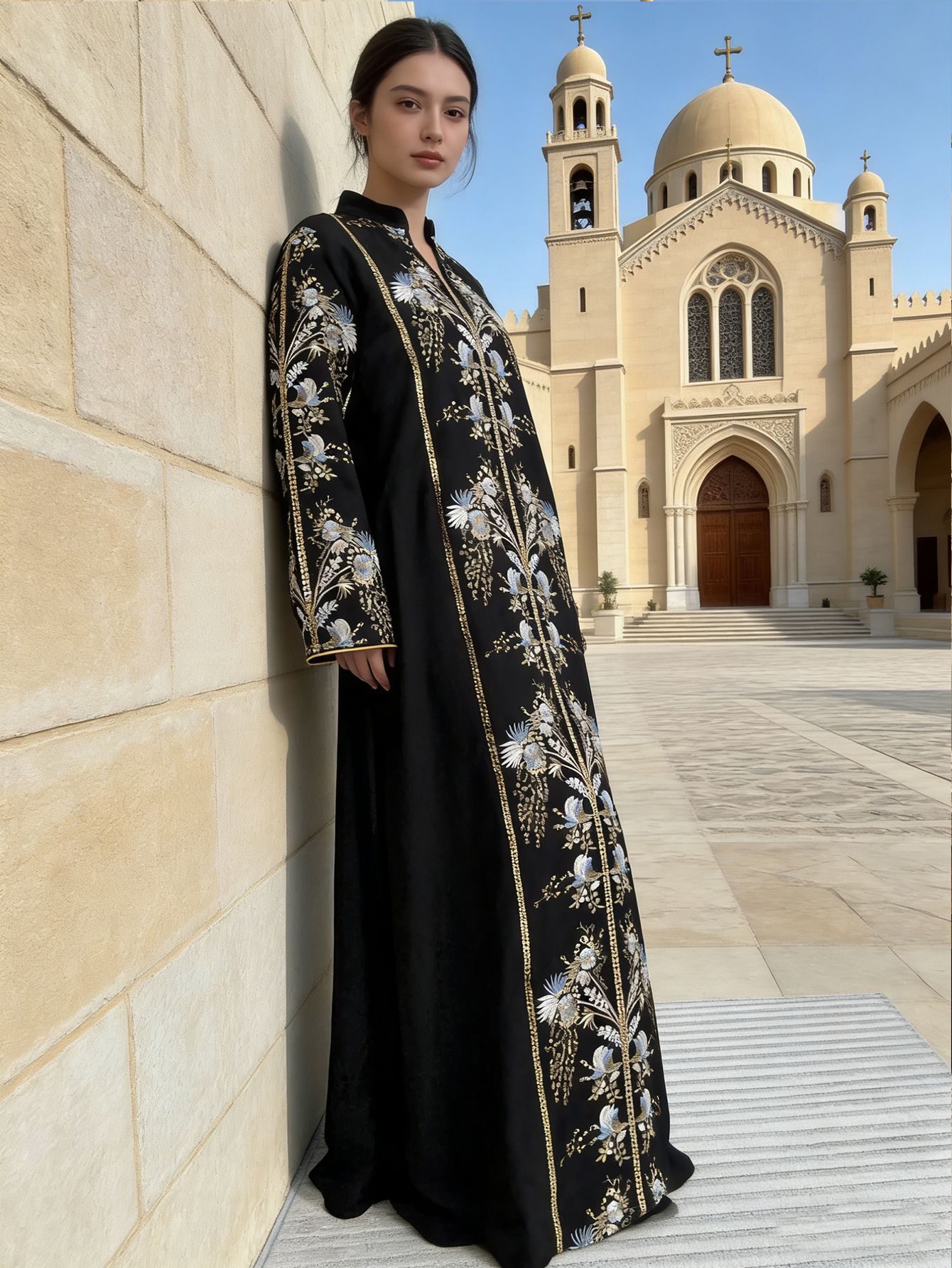 Abaya Women Party Dress Kaftan Jalabiya Elegant Muslim Dubai Ramadan Caftan long Robe - detail 6
